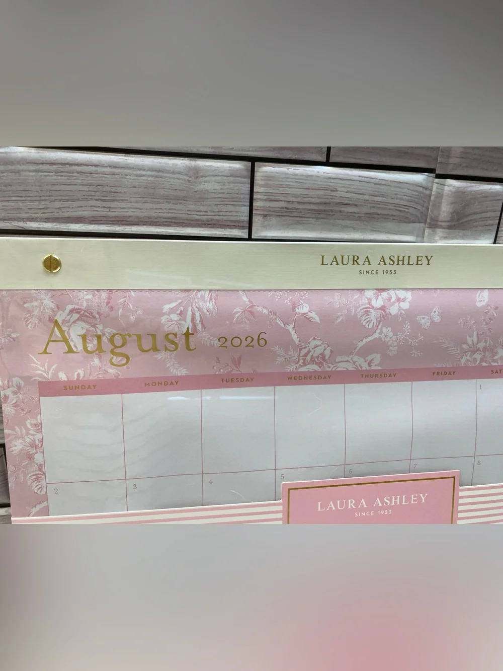 Laura Ashley  ❤️2027 17-Month Desk Blotter Calendar/Planner 14x17” New